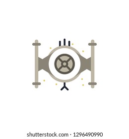 Space ship colored icon. Element of space illustration. Signs and symbols icon can be used for web, logo, mobile app, UI, UX on white background