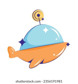 space ship design vector isolated