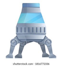 Raumschiff-Symbol. Cartoon des Raumschiffes Vektorsymbol für Webdesign einzeln auf weißem Hintergrund