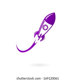 Space ship icon isolated vector illustration