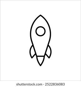 Space ship icon on transparent background