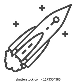Space ship icon. Outline space ship vector icon for web design isolated on white background