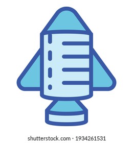 Space ship icon. Outline space ship vector icon for web design isolated on white background