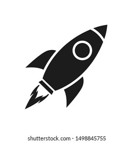 Space ship icon, rocket sign – stock vector