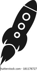 Space ship icon, rocket icon vector