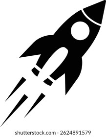 Raumschiff-Symbol. Raketen-Vektorsymbol einzeln auf transparentem Hintergrund. Rocketship-Logo Astronaut, Raumschiff, Technologie, schnelle Geschwindigkeit Booster fliegen für den Flug. Element für App und Web.
