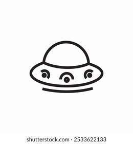 space ship icon sign vector