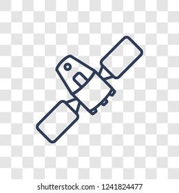 Space ship icon. Trendy linear Space ship logo concept on transparent background from ASTRONOMY collection