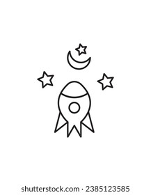 space ship icon, vector best line icon.