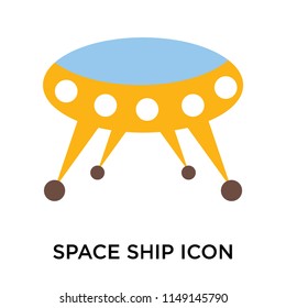 Space ship icon vector isolated on white background for your web and mobile app design, Space ship logo concept