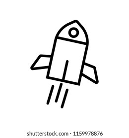 Space ship icon vector isolated on white background, Space ship transparent sign