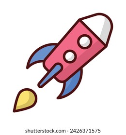 Space Ship icon vector stock illustration