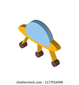 Space ship isometric left top view 3D icon
