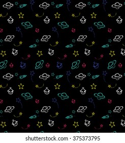 Space and space ship pattern