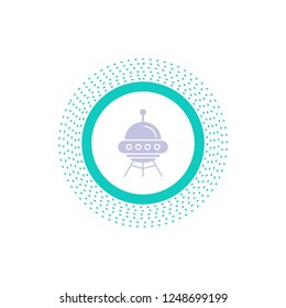 space ship, space, ship, rocket, alien Glyph Icon. Vector isolated illustration