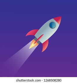 space ship rocket object icon vector design illustration
