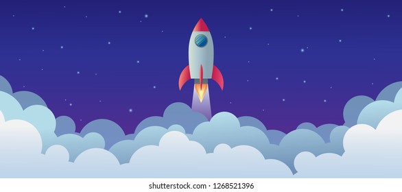 space ship rocket object icon vector design illustration
