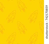 space ship rocket shuttle cartoon vector art illustration