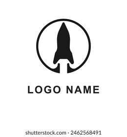 Space ship rocket. Vector illustration isolated on white