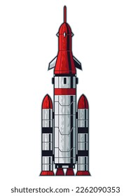 Space Ship Shuttle with Rocketed Launcher