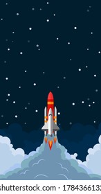 nave espacial, lanzadera. ilustración vectorial