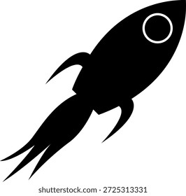 Icono de Vector de silueta de nave espacial