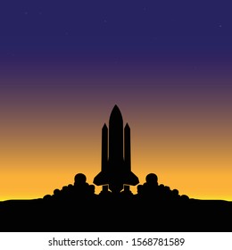 space ship take off to univers