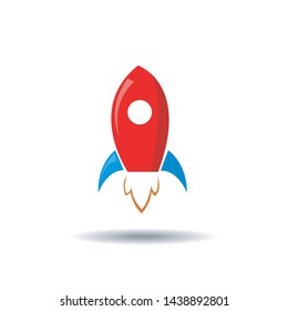 Space ship vector icon illustration