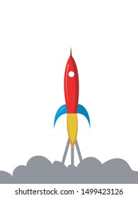 Space ship vector icon on white