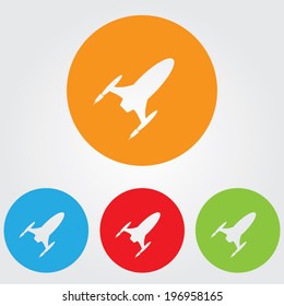 Space ship vector symbol icon