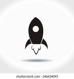 Space ship vector symbol icon