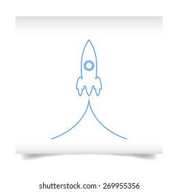 Space ship vector symbol icon or logo