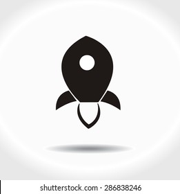Space ship vector symbol icon