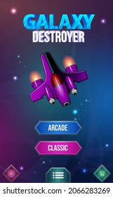 Space Shooter Game Ui Menu Popups  Sci Fi Theme