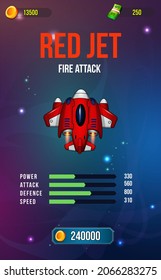 Space Shooter Game Ui Menu Popups  Sci Fi Theme