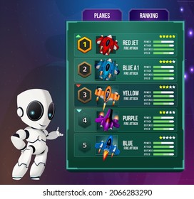 Space Shooter Game Ui Menu Popups  Sci Fi Theme