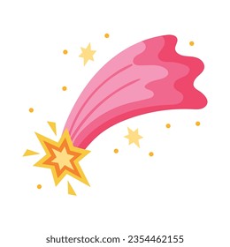 space shooting star icon isolated illustration