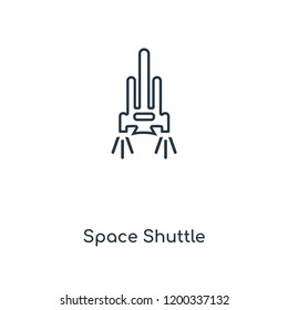 Space Shuttle concept line icon. Linear Space Shuttle concept outline symbol design. This simple element illustration can be used for web and mobile UI/UX.