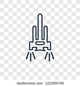 Space Shuttle concept vector linear icon isolated on transparent background, Space Shuttle concept transparency concept in outline style