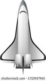 Space shuttle. Fighter isolated on a white background. Element for design on the theme of space. Isolated. Vector.