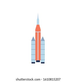 space shuttle flat style icon vector illustration design