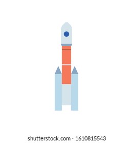 space shuttle flat style icon vector illustration design