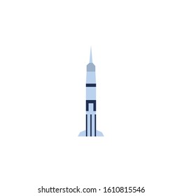space shuttle flat style icon vector illustration design
