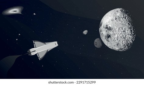 space shuttle flight to the moon