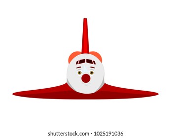 Space Shuttle Front View - Cartoon Vector Image