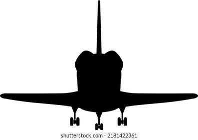 Space Shuttle Front View Isolated On Stock Vector (Royalty Free ...