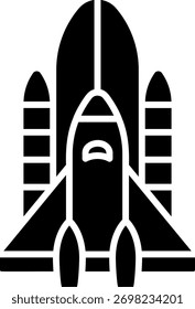 Space Shuttle Icon: Aerospace Technology Vector
