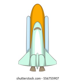 Space shuttle icon. Cartoon illustration of space shuttle vector icon for web