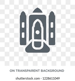 Space shuttle icon. Space shuttle design concept from Astronomy collection. Simple element vector illustration on transparent background.