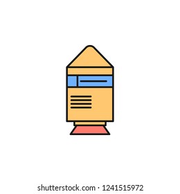 space shuttle icon. Element of space outline color icon. Thin line icon for website design and development, app development. Premium icon